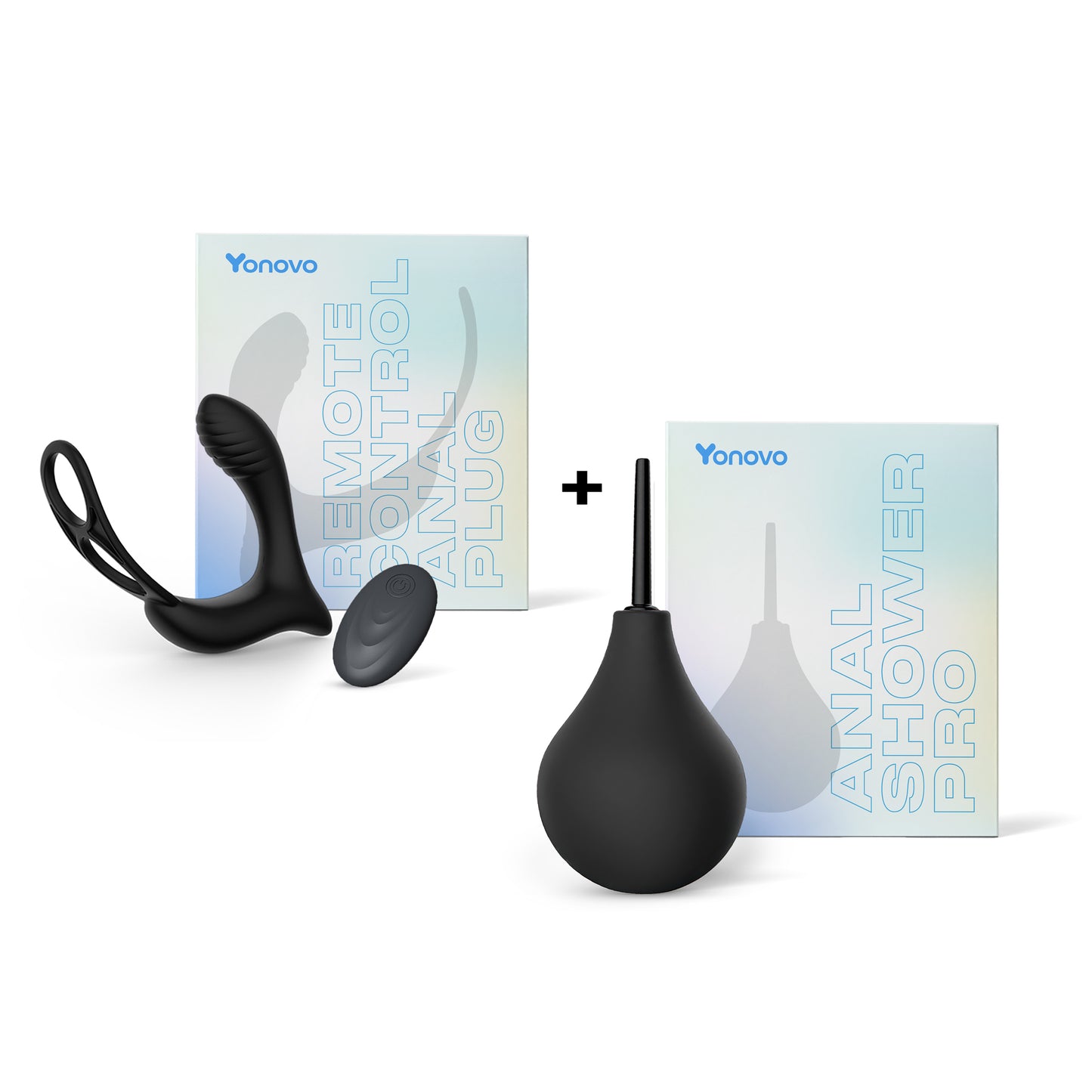 Yonovo® Anaal Douche Pro + Yonovo® Prostaat vibrator met cockring