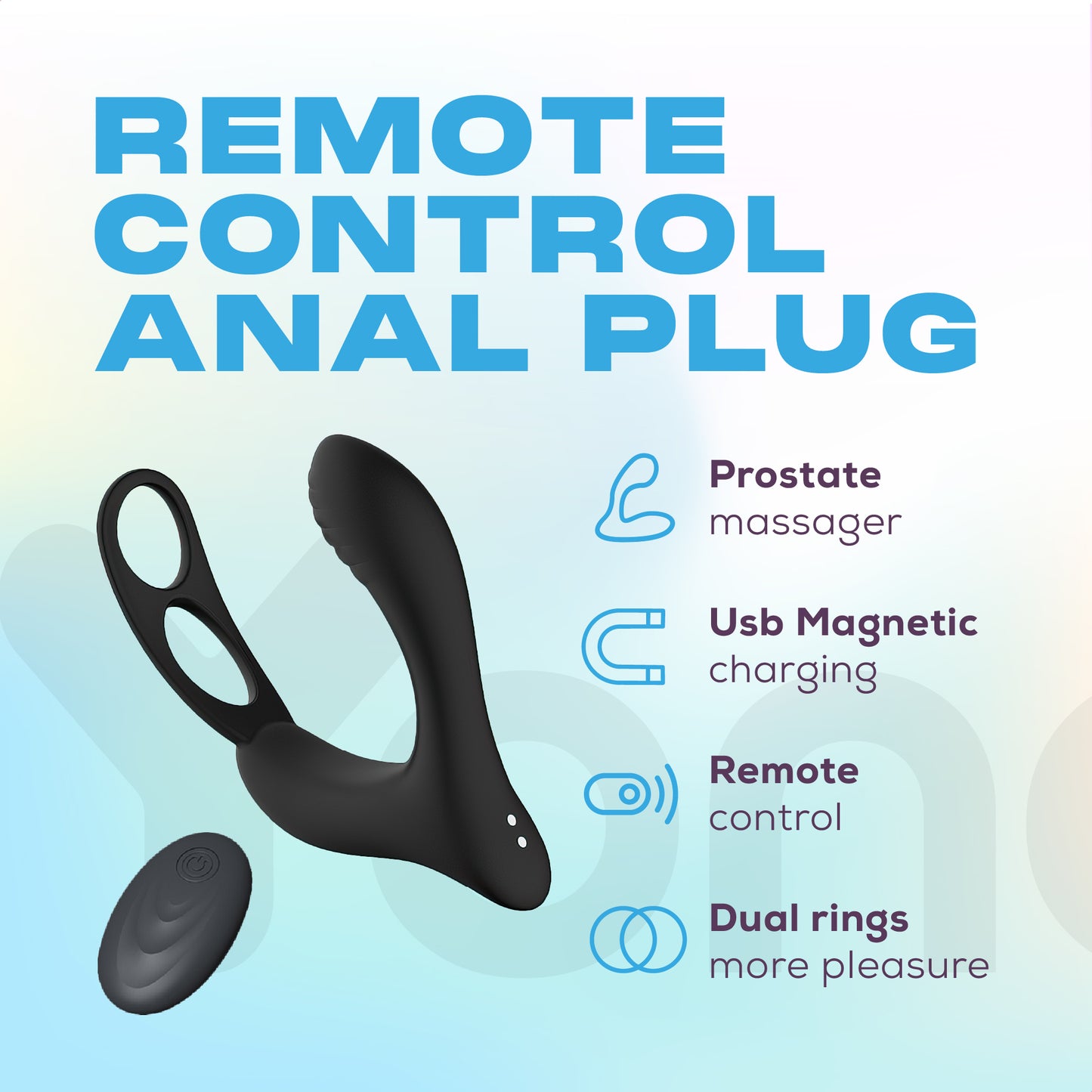 Yonovo® Anaal Douche Pro + Yonovo® Prostaat vibrator met cockring