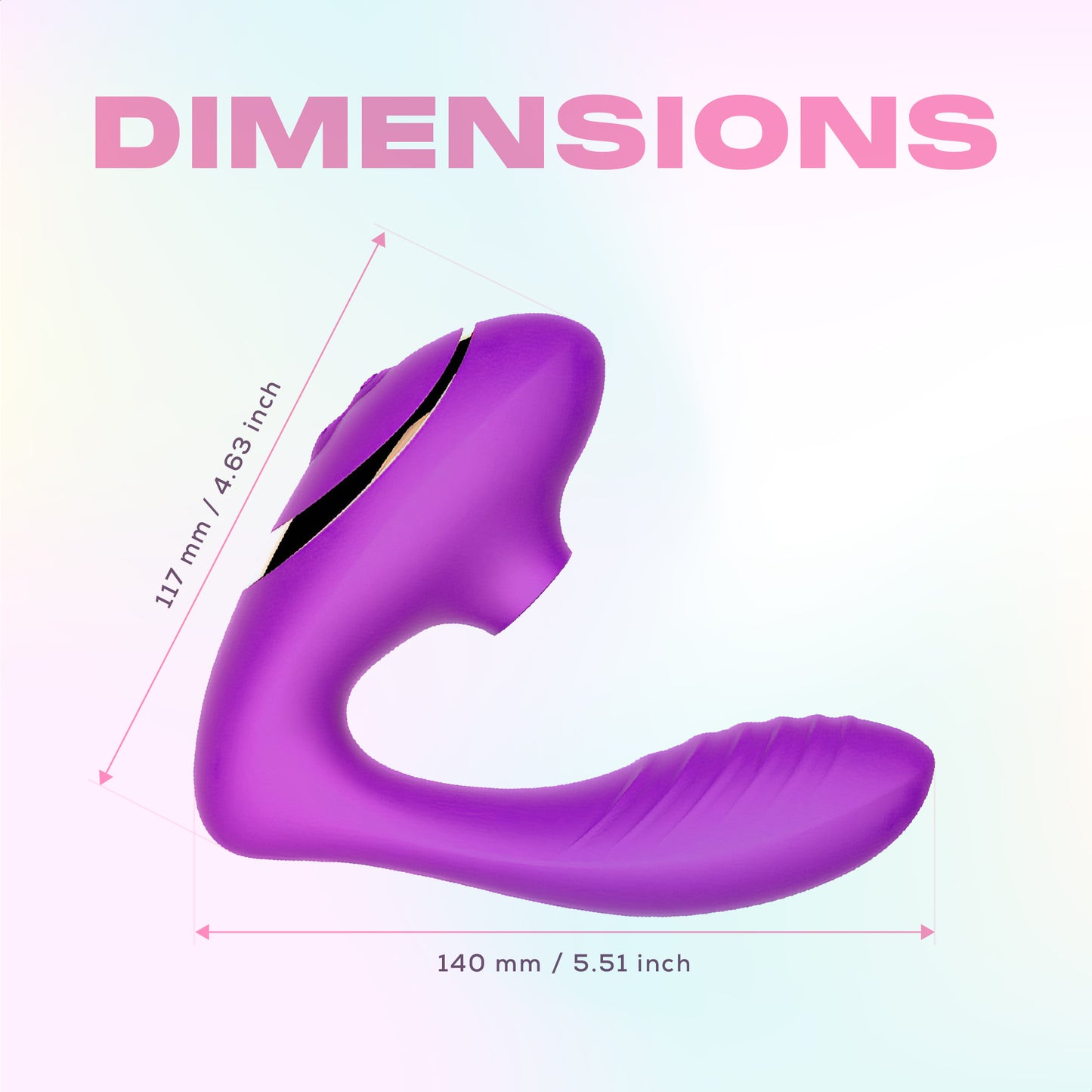 Yonovo® U-shape luchtdruk vibrator Paars