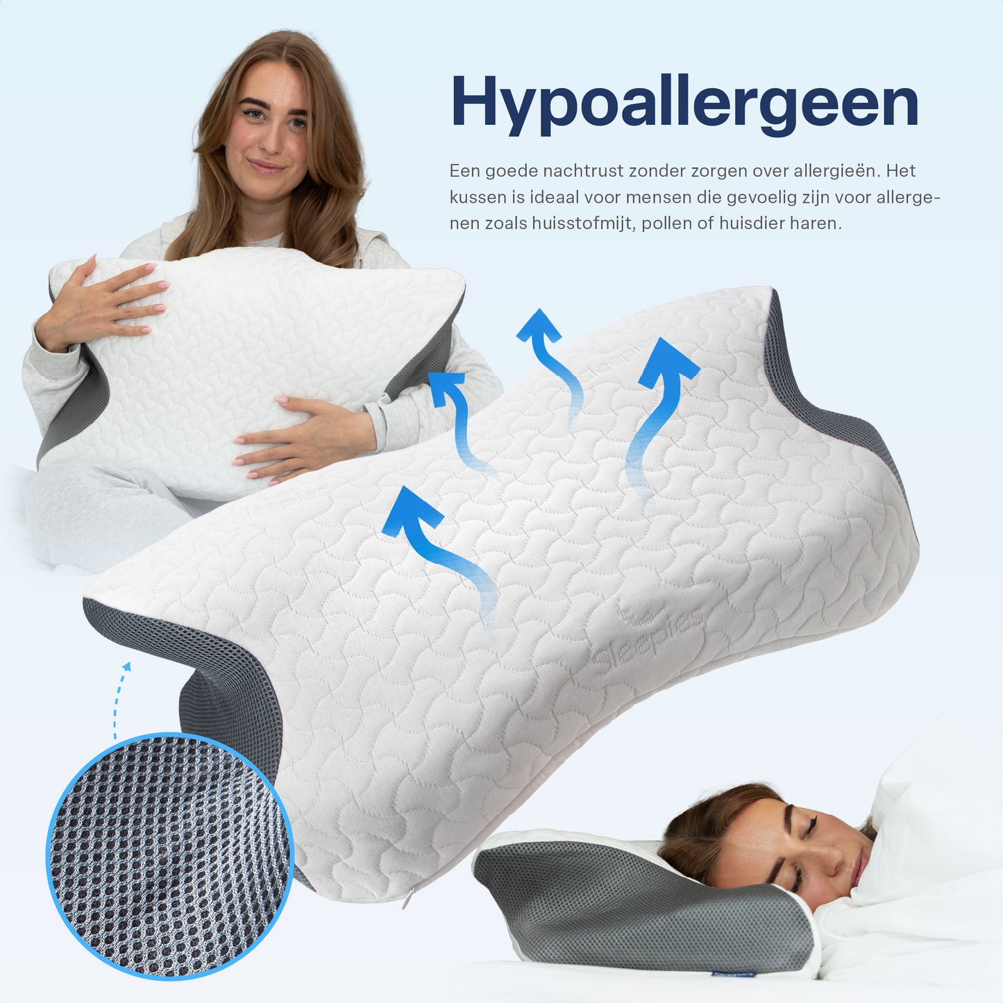Sleepies® Memory Foam Hoofdkussen voor Nekklachten
